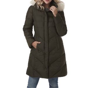 Larry Levine Plus size Hooded Puffer Coat